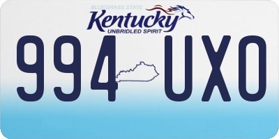 KY license plate 994UXO