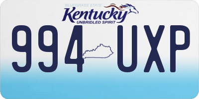 KY license plate 994UXP