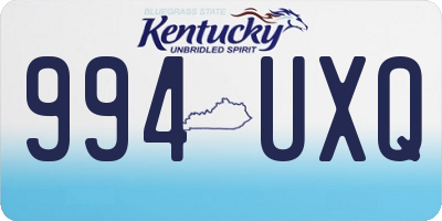 KY license plate 994UXQ