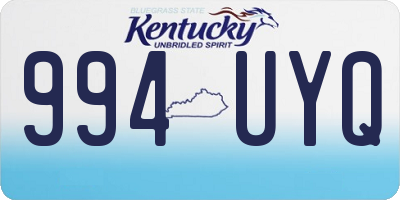 KY license plate 994UYQ