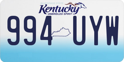 KY license plate 994UYW