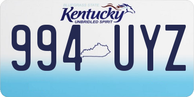 KY license plate 994UYZ