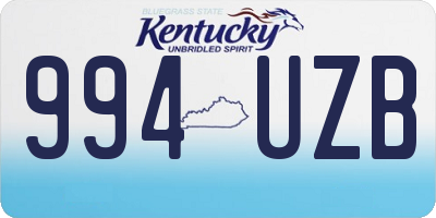 KY license plate 994UZB