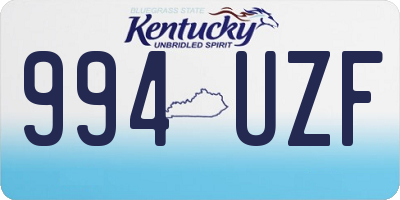 KY license plate 994UZF