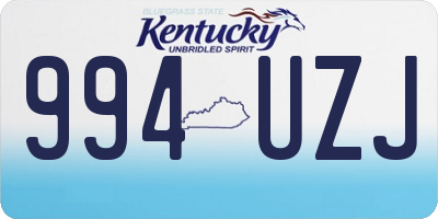 KY license plate 994UZJ