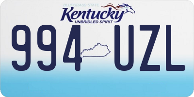 KY license plate 994UZL