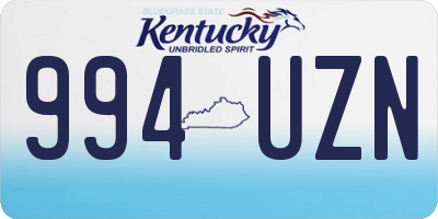 KY license plate 994UZN