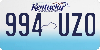 KY license plate 994UZO