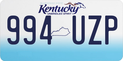 KY license plate 994UZP