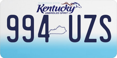 KY license plate 994UZS