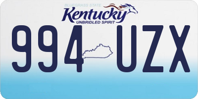 KY license plate 994UZX