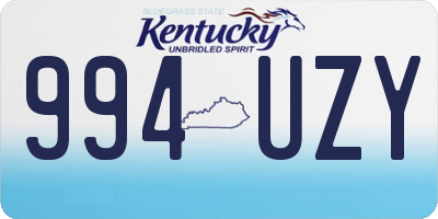 KY license plate 994UZY