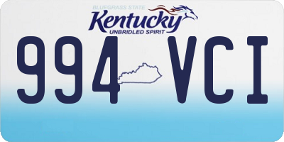 KY license plate 994VCI