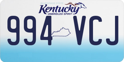 KY license plate 994VCJ