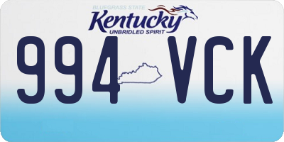 KY license plate 994VCK