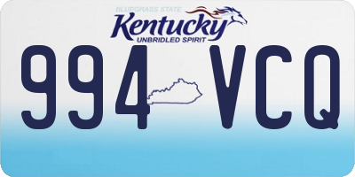 KY license plate 994VCQ