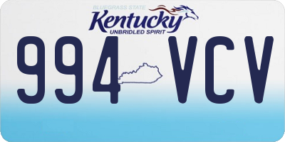 KY license plate 994VCV