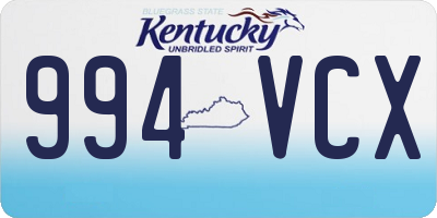 KY license plate 994VCX