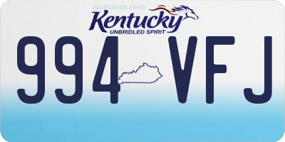 KY license plate 994VFJ