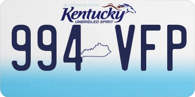 KY license plate 994VFP