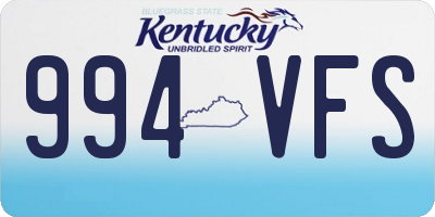 KY license plate 994VFS