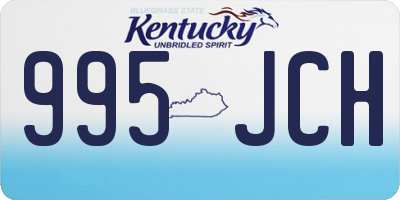 KY license plate 995JCH