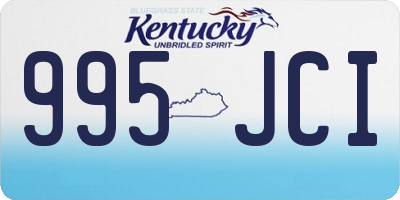 KY license plate 995JCI