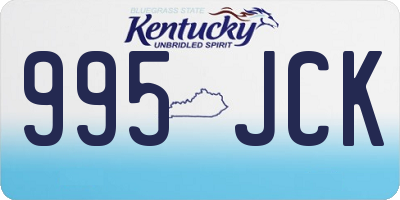 KY license plate 995JCK