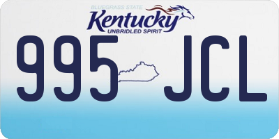 KY license plate 995JCL