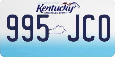 KY license plate 995JCO