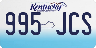 KY license plate 995JCS