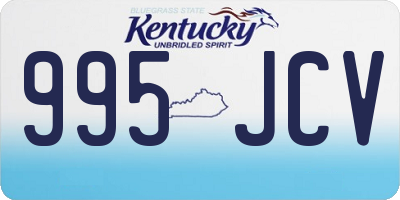 KY license plate 995JCV