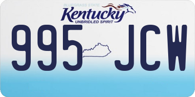 KY license plate 995JCW