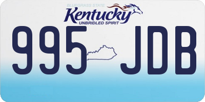 KY license plate 995JDB