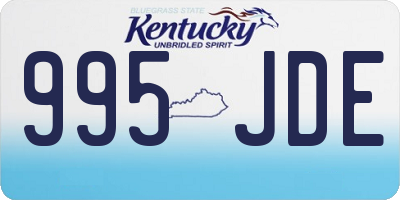 KY license plate 995JDE