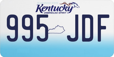 KY license plate 995JDF