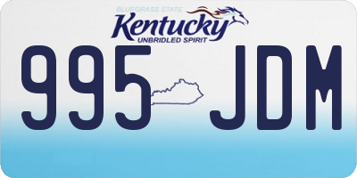 KY license plate 995JDM