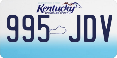 KY license plate 995JDV