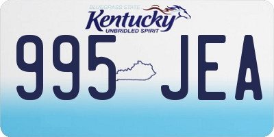 KY license plate 995JEA