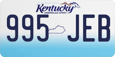 KY license plate 995JEB