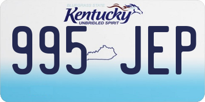 KY license plate 995JEP
