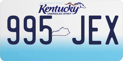 KY license plate 995JEX