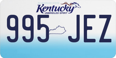KY license plate 995JEZ