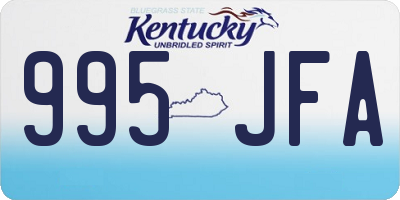 KY license plate 995JFA