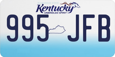 KY license plate 995JFB