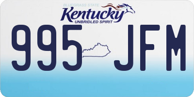 KY license plate 995JFM
