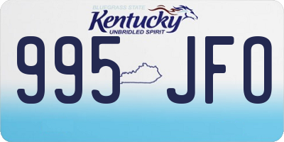 KY license plate 995JFO