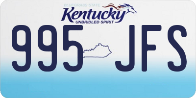 KY license plate 995JFS