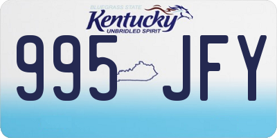KY license plate 995JFY