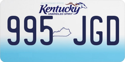 KY license plate 995JGD